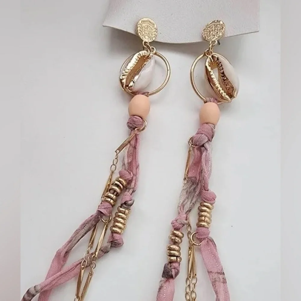 Free People Pink Tassel Earrings - Picture 6 of 8